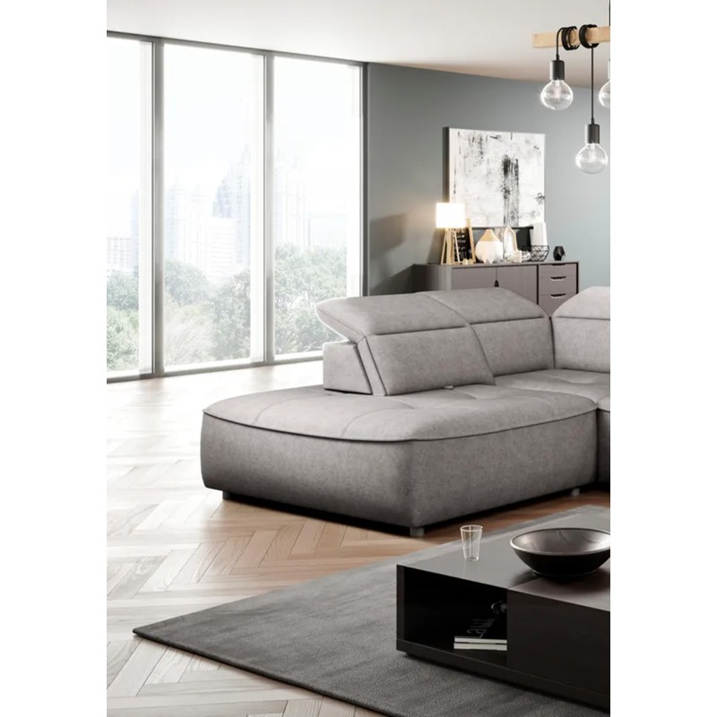 COLOMBO L Left-Handed Corner Sofa with Electric Sleep Function, Storage Compartment, ELEMENT 04 Ash Gray Version COLOMBO L Left-Handed Corner Sofa with Electric Sleep Function, Storage Compartment, ELEMENT 04 Ash Gray Version