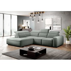 COLOMBO L Left-Handed Corner Sofa with Electric Sleep Function and Storage - ELEMENT 11 Green VERSAL COLOMBO L Left-Handed Corner Sofa with Electric Sleep Function and Storage - ELEMENT 11 Green VERSAL