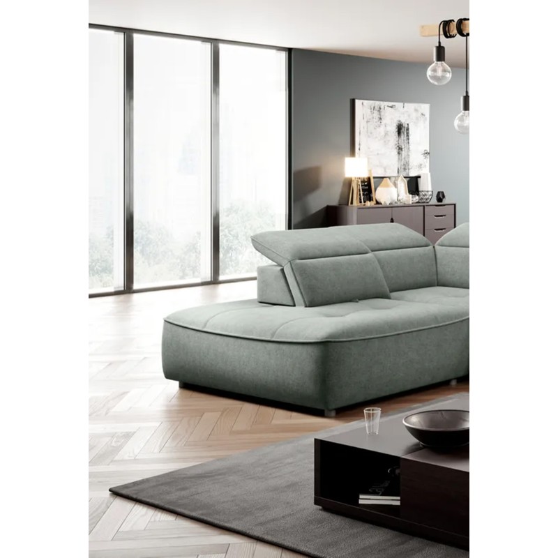 COLOMBO L Left-Handed Corner Sofa with Electric Sleep Function and Storage - ELEMENT 11 Green VERSAL COLOMBO L Left-Handed Corner Sofa with Electric Sleep Function and Storage - ELEMENT 11 Green VERSAL