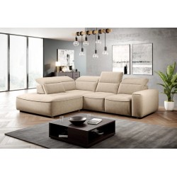 COLOMBO L Left-Handed Corner Sofa with Electric Sleeper Function and ELEMENT 17 Beige Storage Compartment by WERSAL COLOMBO L Left-Handed Corner Sofa with Electric Sleeper Function and ELEMENT 17 Beige Storage Compartment by WERSAL