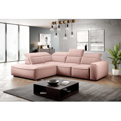 COLOMBO Left-Handed Corner Sofa with Electric Sleep Function and Storage, ELEMENT 18 in Pink by WERSAL COLOMBO Left-Handed Corner Sofa with Electric Sleep Function and Storage, ELEMENT 18 in Pink by WERSAL