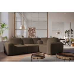 Narożnik Monaco II z funkcją spania w tkaninie Welur, Velo 625 - elegancja i funkcjonalność w jednym