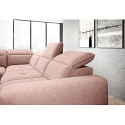 COLOMBO Left-Handed Corner Sofa with Electric Sleep Function and Storage, ELEMENT 18 in Pink by WERSAL COLOMBO Left-Handed Corner Sofa with Electric Sleep Function and Storage, ELEMENT 18 in Pink by WERSAL