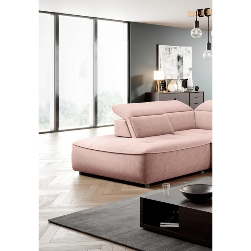 COLOMBO Left-Handed Corner Sofa with Electric Sleep Function and Storage, ELEMENT 18 in Pink by WERSAL COLOMBO Left-Handed Corner Sofa with Electric Sleep Function and Storage, ELEMENT 18 in Pink by WERSAL