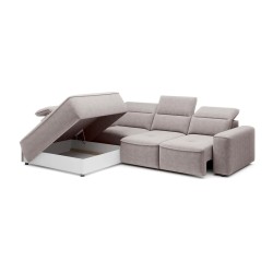 COLOMBO L Left-Hand Corner Sofa with Electric Sleep Function and Storage in ELEMENT 24 Light Grey - VERSAILLES Edition COLOMBO L Left-Hand Corner Sofa with Electric Sleep Function and Storage in ELEMENT 24 Light Grey - VERSAILLES Edition