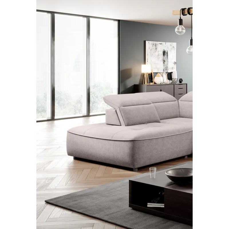 COLOMBO L Left-Hand Corner Sofa with Electric Sleep Function and Storage in ELEMENT 24 Light Grey - VERSAILLES Edition COLOMBO L Left-Hand Corner Sofa with Electric Sleep Function and Storage in ELEMENT 24 Light Grey - VERSAILLES Edition
