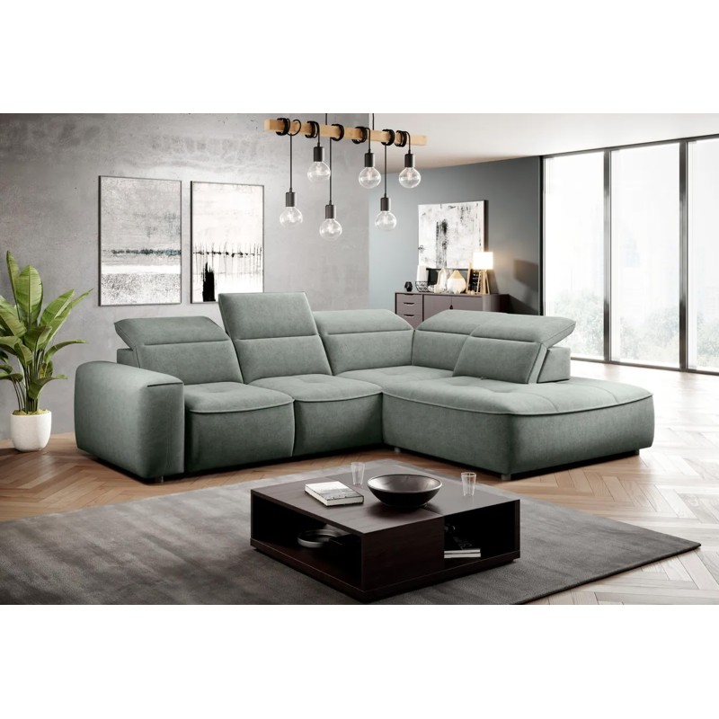 COLOMBO Corner Sofa L Right-Handed with Electric Sleep Function and Storage Element 11 in Versailles Green COLOMBO Corner Sofa L Right-Handed with Electric Sleep Function and Storage Element 11 in Versailles Green