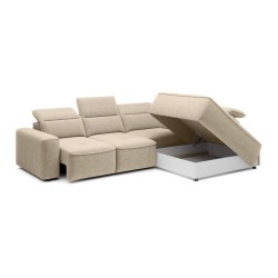 COLOMBO L Right-Hand Corner Sofa with Electric Sleep Function and Storage in Beige - ELEMENT 17 VERSAILLES COLOMBO L Right-Hand Corner Sofa with Electric Sleep Function and Storage in Beige - ELEMENT 17 VERSAILLES