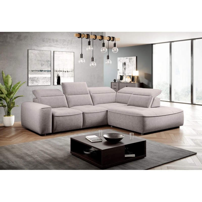 COLOMBO L Right-Hand Corner Sofa with Electric Sleep Function, Storage Compartment ELEMENT 24 in Light Grey VERSAILLES Edition COLOMBO L Right-Hand Corner Sofa with Electric Sleep Function, Storage Compartment ELEMENT 24 in Light Grey VERSAILLES Edition