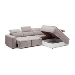 COLOMBO L Right-Hand Corner Sofa with Electric Sleep Function, Storage Compartment ELEMENT 24 in Light Grey VERSAILLES Edition COLOMBO L Right-Hand Corner Sofa with Electric Sleep Function, Storage Compartment ELEMENT 24 in Light Grey VERSAILLES Edition