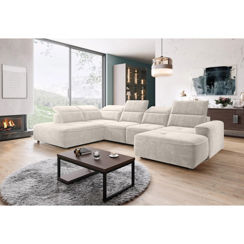 COLOMBO XL Left-Handed Corner Sofa | PALLADIUM 02 Beige Storage Compartment WERSAL COLOMBO XL Left-Handed Corner Sofa | PALLADIUM 02 Beige Storage Compartment WERSAL