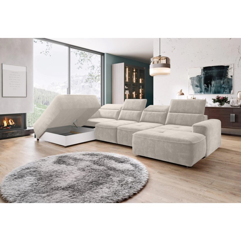 COLOMBO XL Left-Handed Corner Sofa | PALLADIUM 02 Beige Storage Compartment WERSAL COLOMBO XL Left-Handed Corner Sofa | PALLADIUM 02 Beige Storage Compartment WERSAL