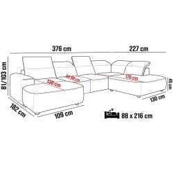 WERSAL COLOMBO XL Left-Handed Corner Sofa - Luxury Meets Functionality WERSAL COLOMBO XL Left-Handed Corner Sofa - Luxury Meets Functionality