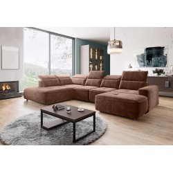 COLOMBO XL Left-Handed Corner Sofa with Electric Sleep Function and PALLADIUM 08 Copper Storage Feature by WERSAL COLOMBO XL Left-Handed Corner Sofa with Electric Sleep Function and PALLADIUM 08 Copper Storage Feature by WERSAL
