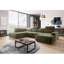 Premium COLOMBO XL Corner Sofa with Electric Sleep Function and PALLADIUM 10 Green Storage Compartment WERSAL Premium COLOMBO XL Corner Sofa with Electric Sleep Function and PALLADIUM 10 Green Storage Compartment WERSAL