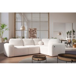 Ecksofa Monaco II mit Schlaffunktion in Samtstoff, Velo 621 - Eleganz und Funktionalität in einem