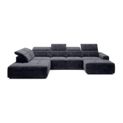 COLOMBO XL Left-Hand Corner Sofa with Electric Sleep Function and PALLADIUM 19 Anthracite Storage Compartment WERSAL
