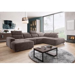 COLOMBO XL Right-hand Corner Sofa with Electric Sleep Function, PALLADIUM 05 Storage Compartment in Bronze - VERSAILLES Edition COLOMBO XL Right-hand Corner Sofa with Electric Sleep Function, PALLADIUM 05 Storage Compartment in Bronze - VERSAILLES Edition