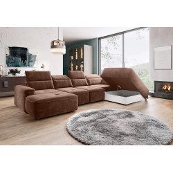 COLOMBO XL Right-Hand Corner Sofa with Electric Sleep Function and PALLADIUM 08 Copper Storage Compartment WERSAL COLOMBO XL Right-Hand Corner Sofa with Electric Sleep Function and PALLADIUM 08 Copper Storage Compartment WERSAL