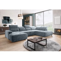 COLOMBO XL Right-Hand Corner Sofa with Electric Sleep Function and PALLADIUM 15 Grey Storage Compartment from VERSAL COLOMBO XL Right-Hand Corner Sofa with Electric Sleep Function and PALLADIUM 15 Grey Storage Compartment from VERSAL