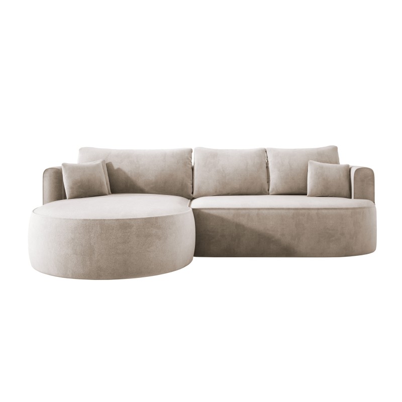 Fiore L Free-Standing Left-Side Corner Sofa in Salvador 01 Fabric - Versailles Edition