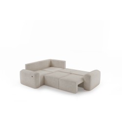Esquinero Monaco II con función de dormir en tela de terciopelo, Velo 637 - elegancia y funcionalidad en uno. Esquinero Monaco II con función de dormir en tela de terciopelo, Velo 637 - elegancia y funcionalidad en uno.