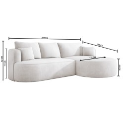Fiore L Free-Standing Left-Sided Corner Sofa in Salvador 15 Fabric - Versailles Edition Fiore L Free-Standing Left-Sided Corner Sofa in Salvador 15 Fabric - Versailles Edition