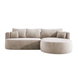 Fiore L Free-Standing Left-Sided Corner Sofa in Salvador 01 Fabric - Versailles Edition