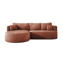 Fiore L Free-Standing Right-Sided Corner Sofa in Memphis 09 Fabric - Versailles Edition