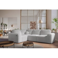Ecksofa Monaco II mit Schlaffunktion im Veloursstoff, Velo 632 - Eleganz und Funktionalität in einem