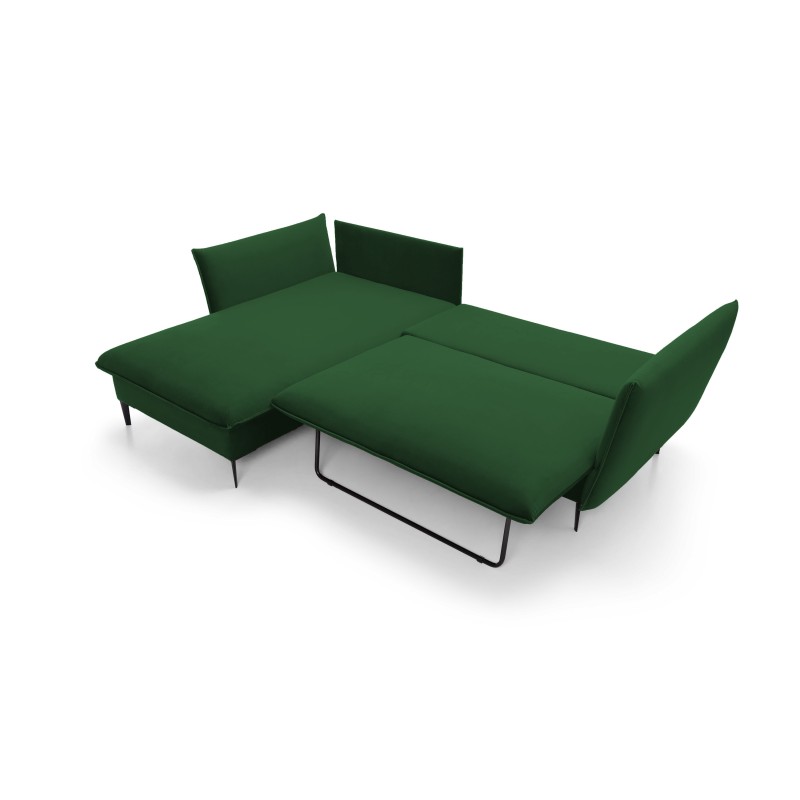 "GLOSS Left-Handed Corner Sofa with Sleep Function, Free-Standing Set with Pillows in RIVIERA 41 Platinum Fabric" "GLOSS Left-Handed Corner Sofa with Sleep Function, Free-Standing Set with Pillows in RIVIERA 41 Platinum Fabric"