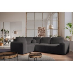 Monaco II corner sofa with a sleeping function in Velour fabric, Velo 635 - elegance and functionality in one