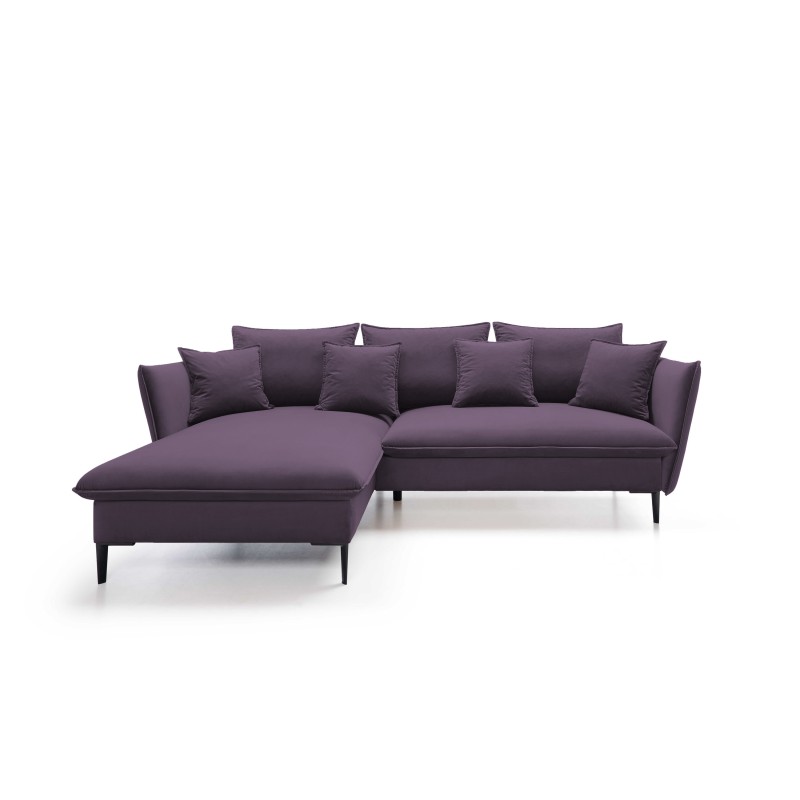 GLOSS Left-Handed Corner Sofa with Sleep Function, Free-Standing Set with Pillows in RIVIERA 76 Mint Fabric GLOSS Left-Handed Corner Sofa with Sleep Function, Free-Standing Set with Pillows in RIVIERA 76 Mint Fabric