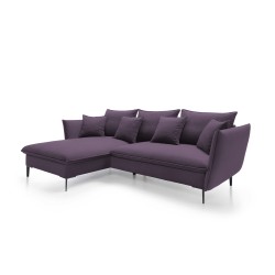 GLOSS Left-Handed Corner Sofa with Sleep Function, Free-Standing Set with Pillows in RIVIERA 76 Mint Fabric GLOSS Left-Handed Corner Sofa with Sleep Function, Free-Standing Set with Pillows in RIVIERA 76 Mint Fabric