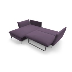 GLOSS Left-Handed Corner Sofa with Sleep Function, Free-Standing Set with Pillows in RIVIERA 76 Mint Fabric GLOSS Left-Handed Corner Sofa with Sleep Function, Free-Standing Set with Pillows in RIVIERA 76 Mint Fabric