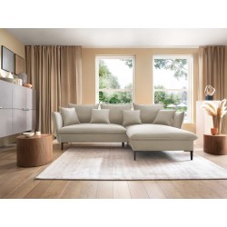 GLOSS Right-Handed Corner Sofa with Sleep Function, Free-Standing Set with Pillows in RIVIERA 38 Green Fabric GLOSS Right-Handed Corner Sofa with Sleep Function, Free-Standing Set with Pillows in RIVIERA 38 Green Fabric