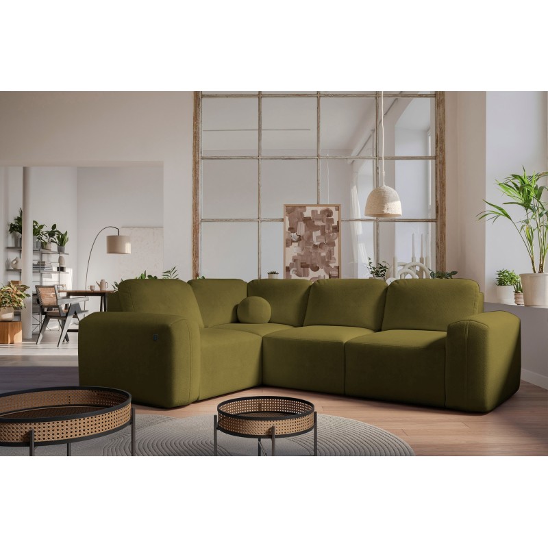 Ecksofa Monaco II mit Schlaffunktion im Veloursstoff, Velo 629 - Eleganz und Funktionalität in einem