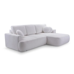 VELO Free-Standing L-Shaped Right Side Corner Sofa in Coral 70 Fabric | Modern & Comfortable