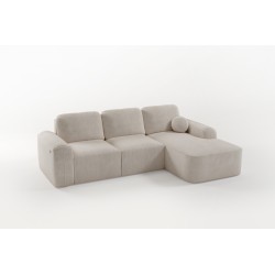 Elegantes Ecksofa Monaco I mit Schlaffunktion, bezogen mit Veloursstoff, Velo 637. Elegantes Ecksofa Monaco I mit Schlaffunktion, bezogen mit Veloursstoff, Velo 637.
