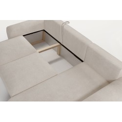 Elegant Monaco I Corner Sofa with Sleeping Function, Upholstered in Velvet Fabric, Velo 635 Elegant Monaco I Corner Sofa with Sleeping Function, Upholstered in Velvet Fabric, Velo 635