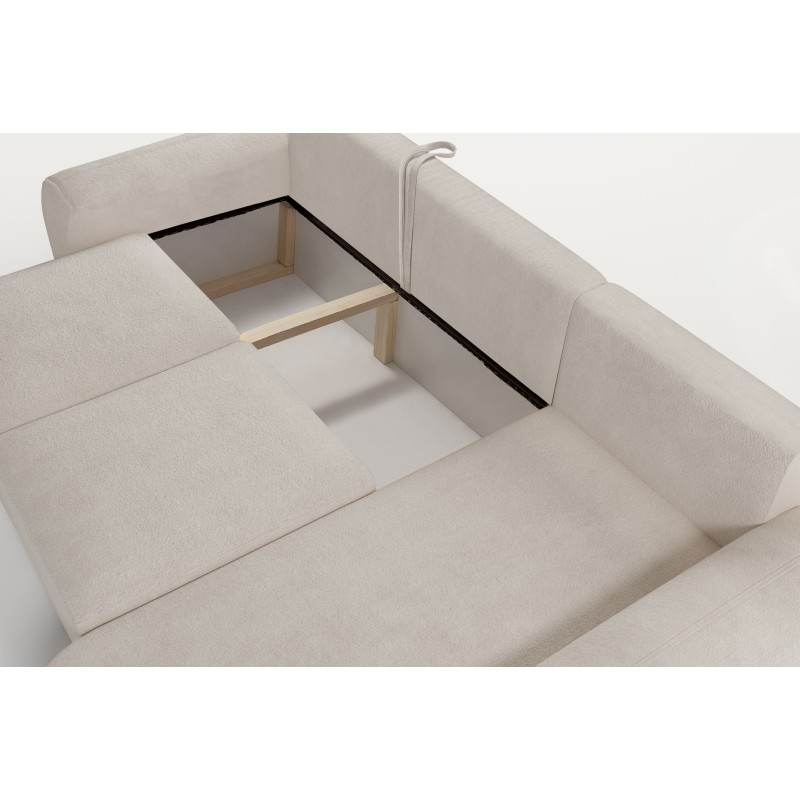 Elegant Monaco I Corner Sofa with Sleeping Function, Upholstered in Velvet Fabric, Velo 635 Elegant Monaco I Corner Sofa with Sleeping Function, Upholstered in Velvet Fabric, Velo 635