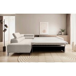 GANDI 120 Left-Handed Corner Sofa with Italian Mattress System in Salvador 01 Beige by WERSAL GANDI 120 Left-Handed Corner Sofa with Italian Mattress System in Salvador 01 Beige by WERSAL