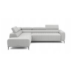 GANDI 120 Left-Handed Corner Sofa with Italian Mattress System, Salvador 13 Ash Grey Variant by WERSAL