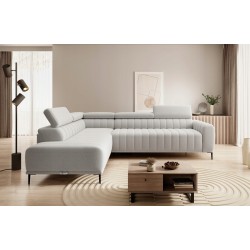 GANDI 120 Left-Handed Corner Sofa with Italian Mattress System, Salvador 13 Ash Grey Variant by WERSAL GANDI 120 Left-Handed Corner Sofa with Italian Mattress System, Salvador 13 Ash Grey Variant by WERSAL