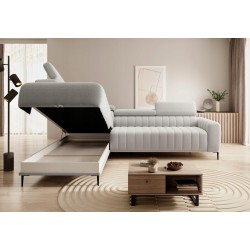GANDI 120 Left-Handed Corner Sofa with Italian Mattress System, Salvador 13 Ash Grey Variant by WERSAL GANDI 120 Left-Handed Corner Sofa with Italian Mattress System, Salvador 13 Ash Grey Variant by WERSAL