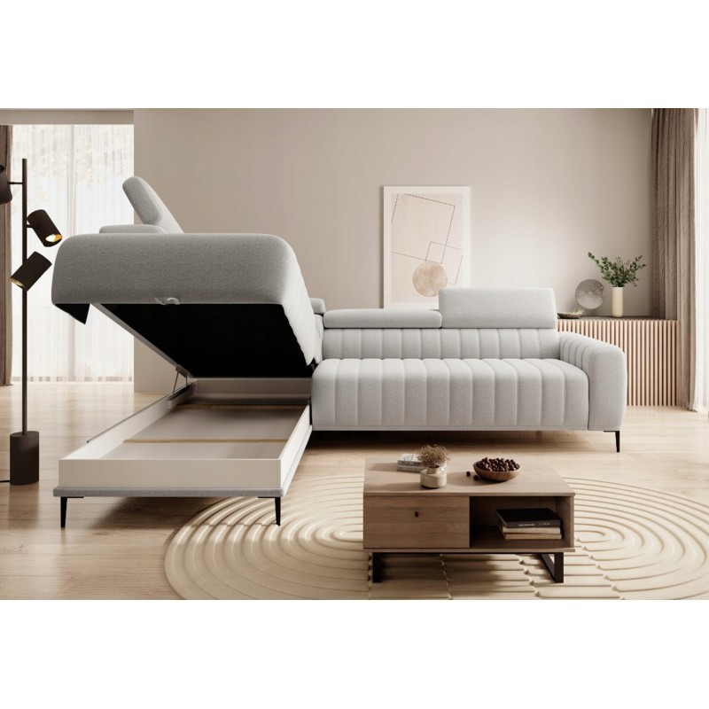 GANDI 120 Left-Handed Corner Sofa with Italian Mattress System, Salvador 13 Ash Grey Variant by WERSAL GANDI 120 Left-Handed Corner Sofa with Italian Mattress System, Salvador 13 Ash Grey Variant by WERSAL