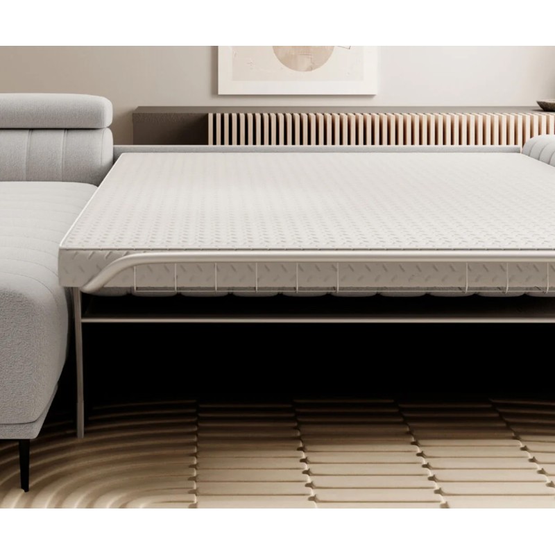 GANDI 120 Left-Handed Corner Sofa with Italian Mattress System, Salvador 13 Ash Grey Variant by WERSAL GANDI 120 Left-Handed Corner Sofa with Italian Mattress System, Salvador 13 Ash Grey Variant by WERSAL