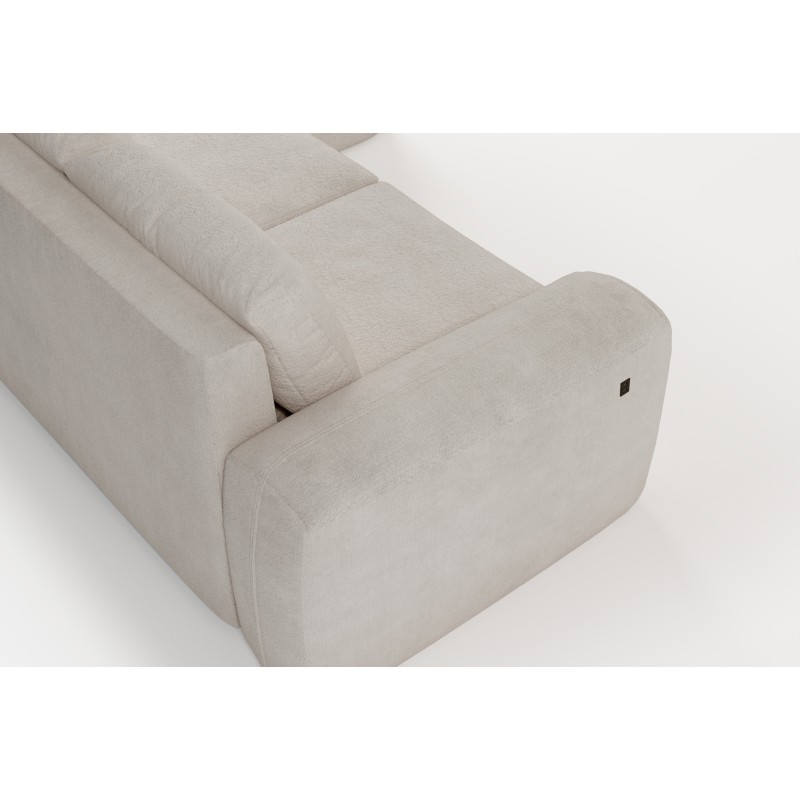 Elegante Sofá Esquinero Monaco I con función de cama, tapizado en tela de terciopelo, Velo 631. Elegante Sofá Esquinero Monaco I con función de cama, tapizado en tela de terciopelo, Velo 631.