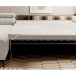 GANDI 120 Right-Hand Corner Sofa Bed with Italian System Mattress, Salvador 01 Beige Edition WERSAL GANDI 120 Right-Hand Corner Sofa Bed with Italian System Mattress, Salvador 01 Beige Edition WERSAL