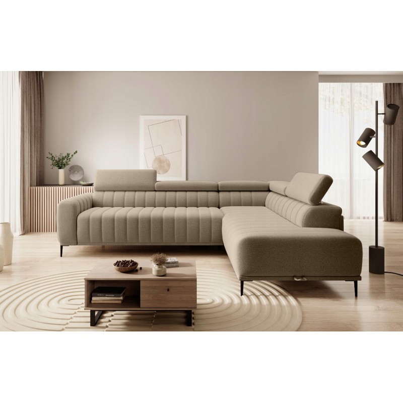 GANDI 120 Right-Side Corner Sofa with Italian Mattress System in Salvador 03 Cappuccino by WERSAL GANDI 120 Right-Side Corner Sofa with Italian Mattress System in Salvador 03 Cappuccino by WERSAL
